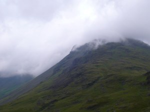 Cloud swirling around Great Gable