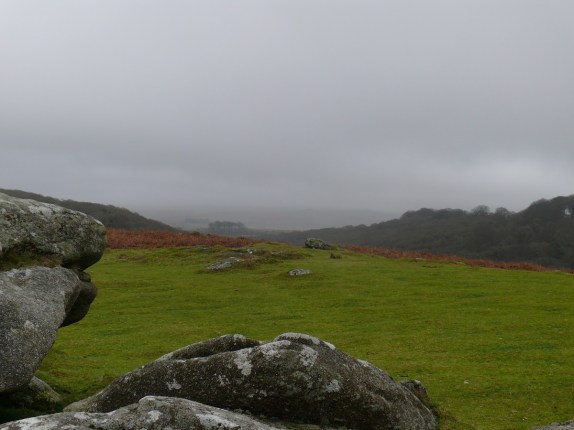 Looking back from Devils rocks, the Plym valley on the right