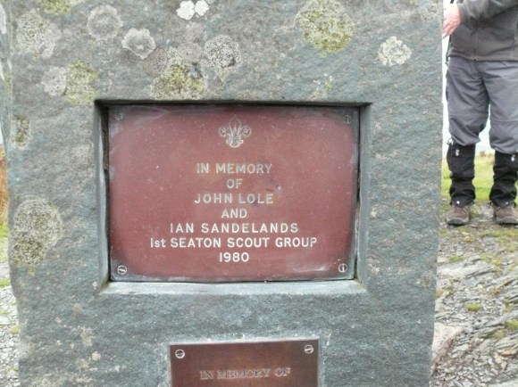 And the plaque on the stone