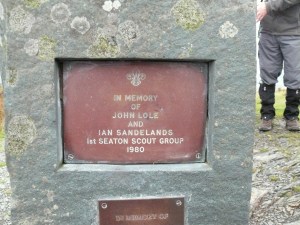 And the plaque on the stone