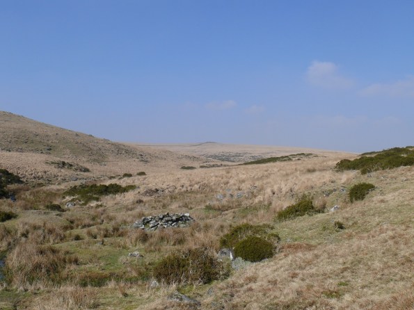 The pile of stones nearest is the Beehive with Sittaford Tor beyond