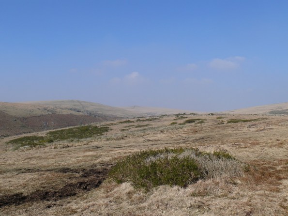 Looking back from the ascent of Hartland Tor