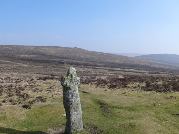 Bennet's Cross with Birch Tor behind