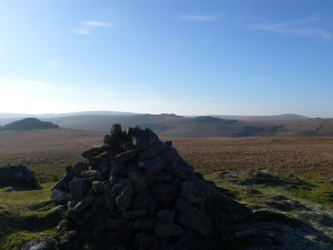 Higher White Tor summit with Longaford Tor left, far right is Great Mis Tor