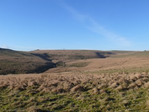Heading down to Wistman's Wood looking up the West Dart valley