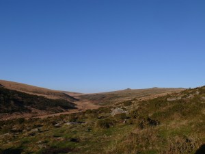 Longaford and Littaford Tors up on the right