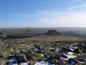 And looking down to Leather Tor our next stop from the same place