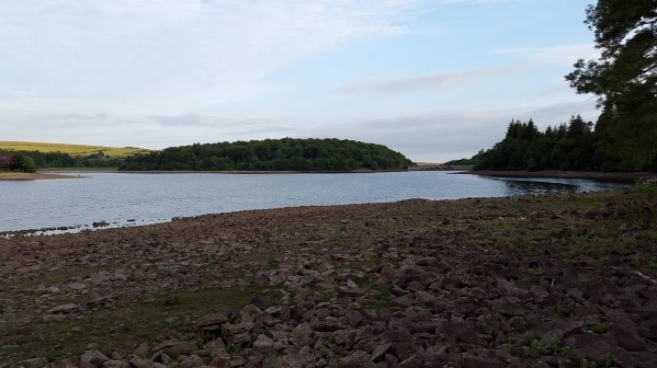 3/4s of the way round and looking back at the second dam left and the main dam right