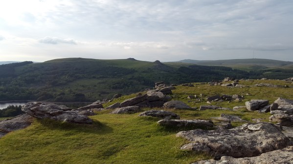 Sheeps Tor summit looking across to Leather Tor and Peek Hill