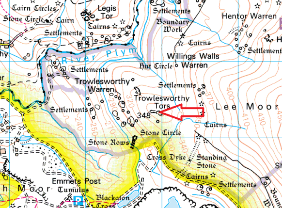 great-trowlesworthy-tor-map