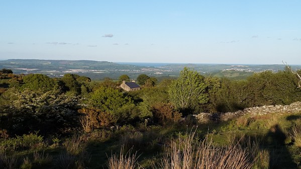 Looking to the sea from Bag Tor