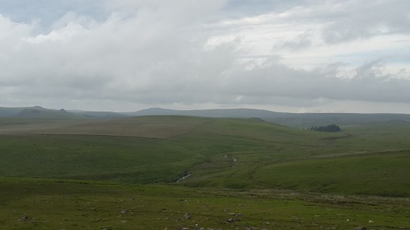 Zooming in with Great Mis Tor in the distance