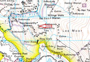 little-trowlesworthy-tor-map