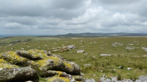 The ridge to Great Links Tor from Lynch Tor