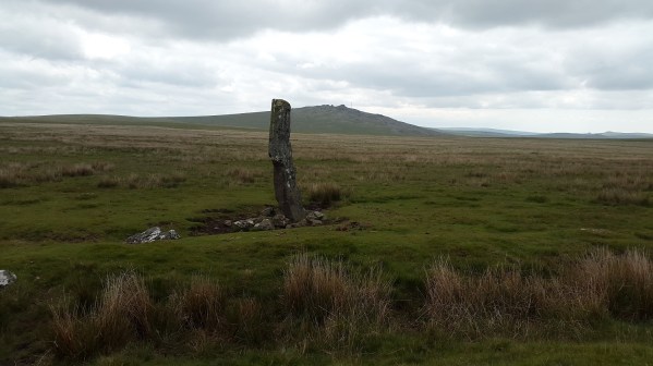 The menhir on Langstone Moor
