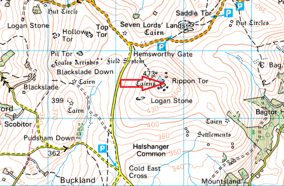 rippon-tor-map