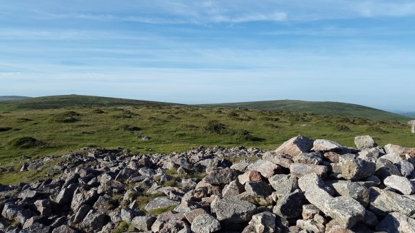 Butterdon Hill left and Ugborough Beacon right