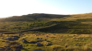 Swell Tor and the Princetown railway from East Tor