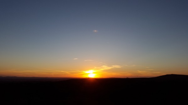 Sunset Ingra Tor with Brentor to the right in the distance
