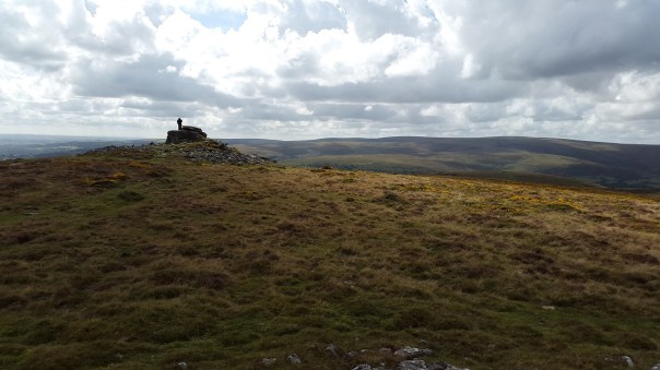 Summit hogger with his tripod on Corndon Tor
