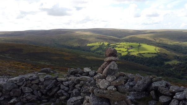 Yar Tor cairn with Ryders Hill behind