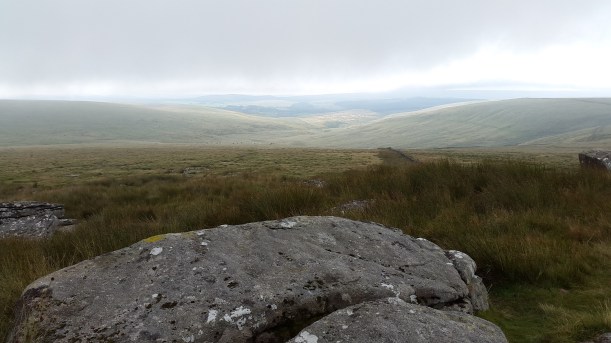 Looking down the East Dart valley from Sittaford Tor