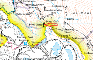 trowlesworthy-stone-row-map