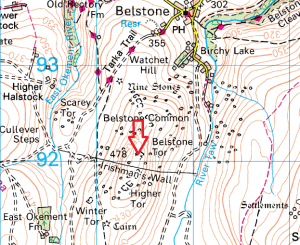 belstone-tor-map