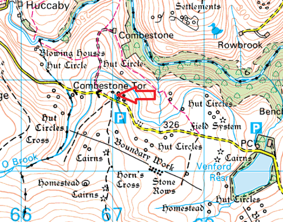 combestone-tor-map