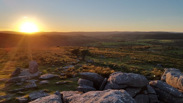 Combestone Tor sunset 3