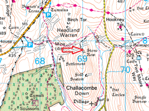 challacombe-stone-row-map