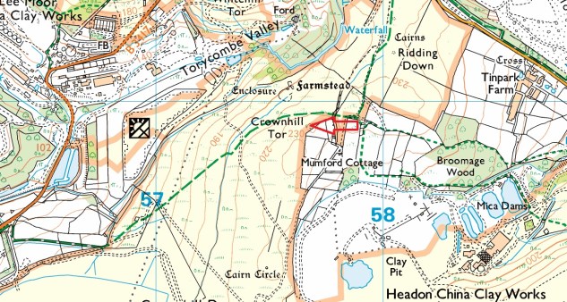 Crownhill Tor map