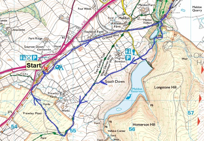 Northcote Rd Maps Northcote Manor, Granite Way and the Meldon Viaduct | treksandtors