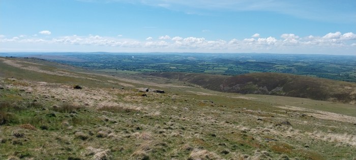 Woodcock Tor below as we look out from the Rattlebrook railway
